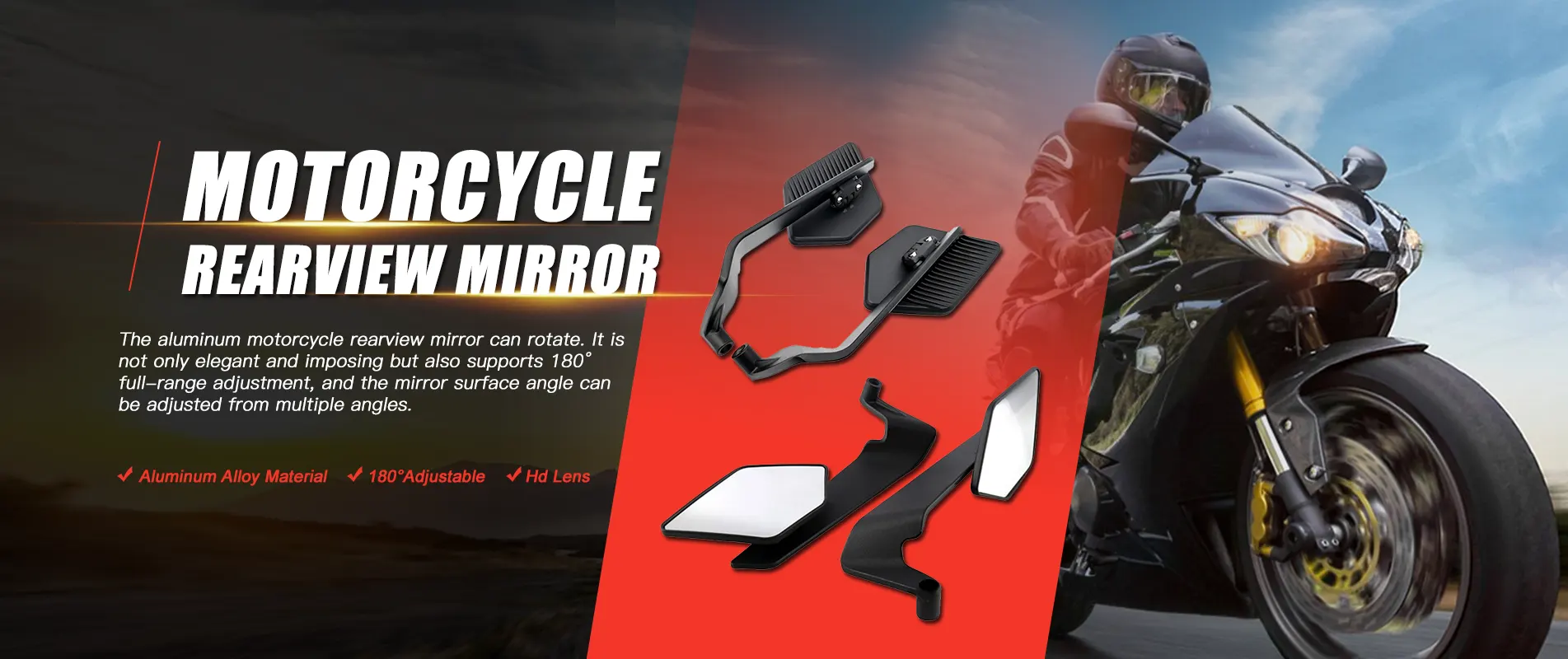 China Motorcycle Rearview Mirror Manufacturer
