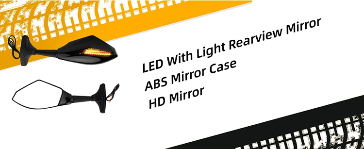 Motorcycle Rearview Mirror With Led Lights With Turn Signals