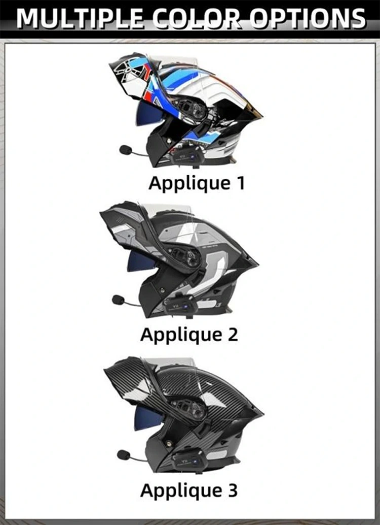 DOT approved Modular Helmets with Bluetooth