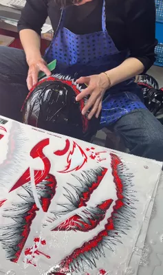Personalized helmet patterns for team and racing helmets
