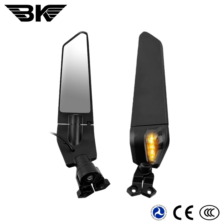 Rearview Mirror Kit For Motorcycle With Led Light
