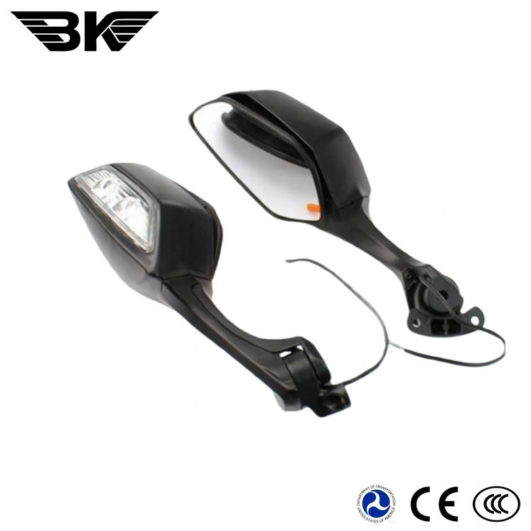 Side Mirror For Motorcycles With Led Light